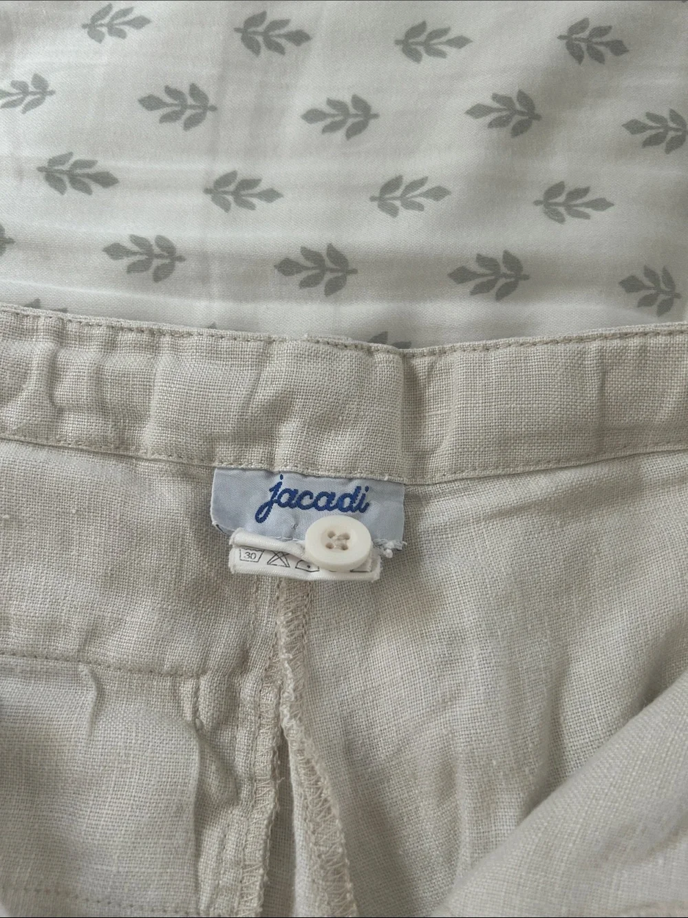 Jacadi Cream Linen-Blend Kids Shorts
